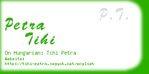 petra tihi business card